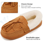 Fuzzy Memory Foam Slippers for Women Comfortable Warm House Shoes