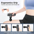 Mini Massage Gun, Percussion Muscle Massager with 6 Heads & 4 Speeds, Compact Portable Massage Gun for Home, Sports & Travel
