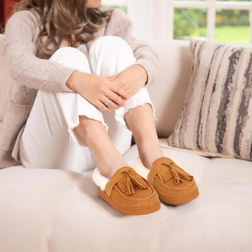 Fuzzy Memory Foam Slippers for Women Comfortable Warm House Shoes