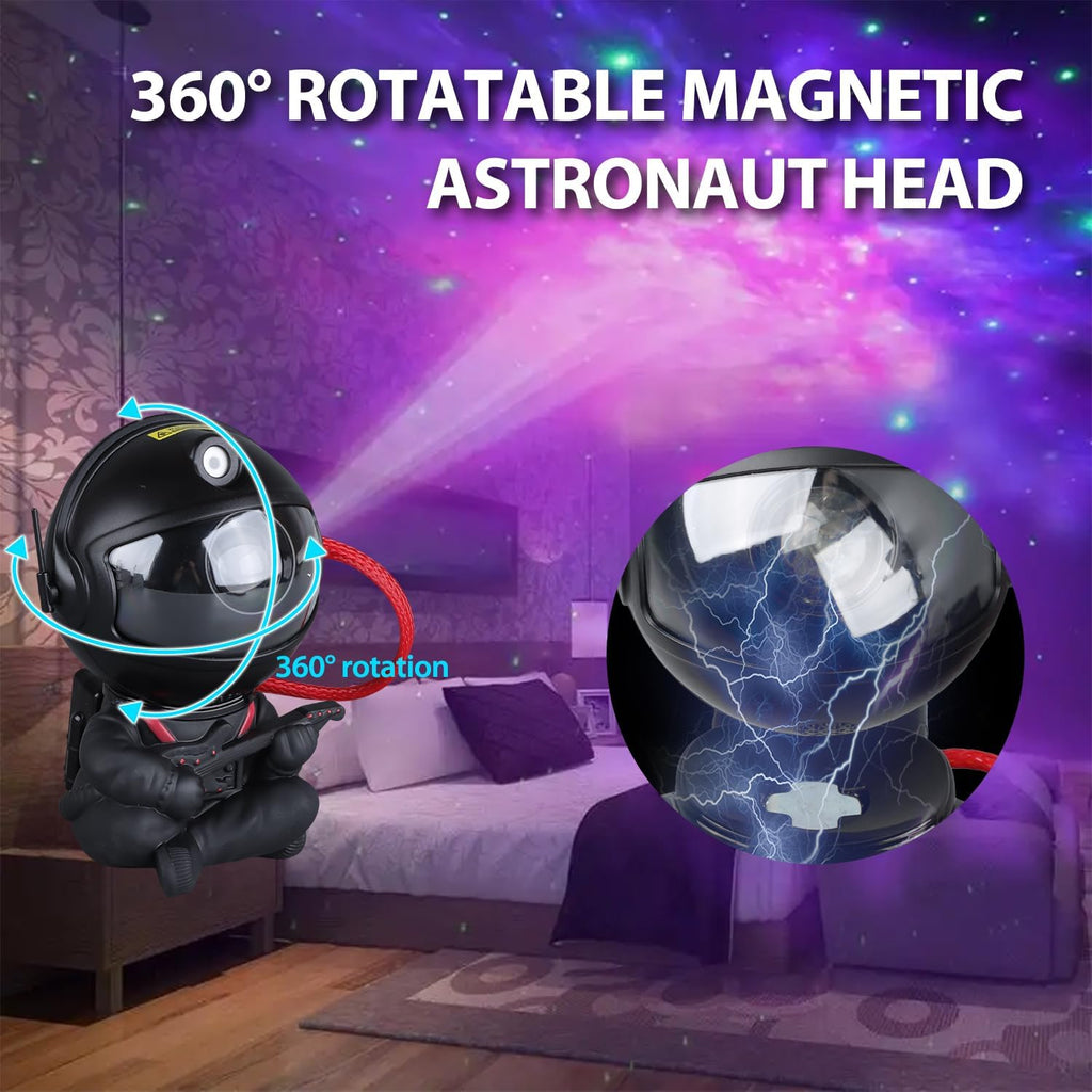Astronaut Galaxy Star Projector for Kids, Black Guitar