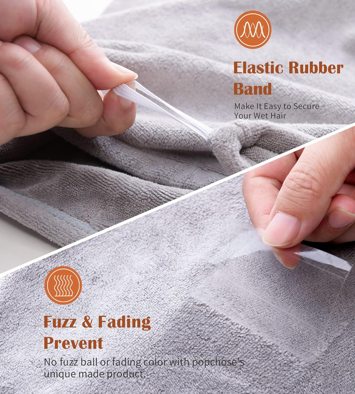 Microfiber Hair Towel Wrap, 3 Pack Fast Drying Hair Turban