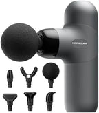 Mini Massage Gun, Percussion Muscle Massager with 6 Heads & 4 Speeds, Compact Portable Massage Gun for Home, Sports & Travel